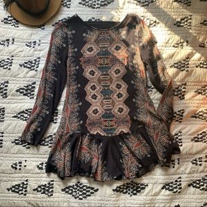 Free People Boho Dress | Backless, Long-sleeved